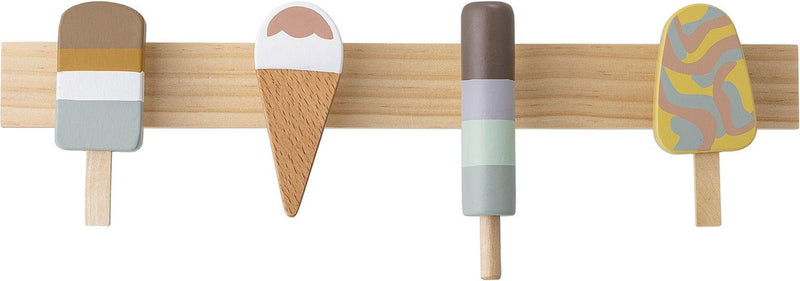 Bloomingville mini kids houten kinderkapstok ijsjes