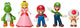 Jakks nintendo super mario friends verzamelbare figuurtjes, 5-pack, meerkleurig, plastic, unisex