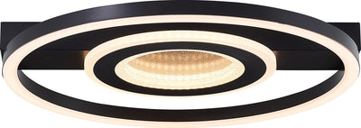 Brilliant queens - plafondlamp - led 26w - 3000k - zwart