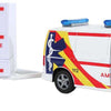 Kids globe vw transporter ambulance met aanhangwagen