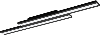 Eglo connect.z saliteras-z smart plafondlamp - 116 cm - zwart wit - instelbaar rgb wit licht - dimbaar - zigbee