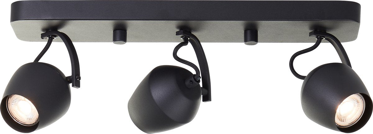 Brilliant vertino - plafondspot - gu10 3x5w - 3000k - zwart