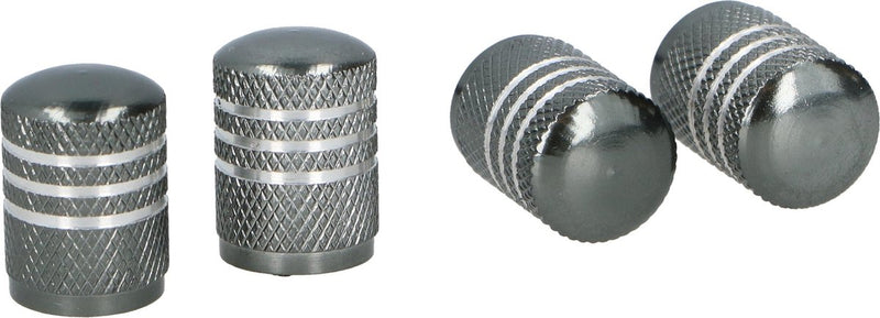 Dunlop ventieldoppen av aluminium zilvergrijs 4 stuks