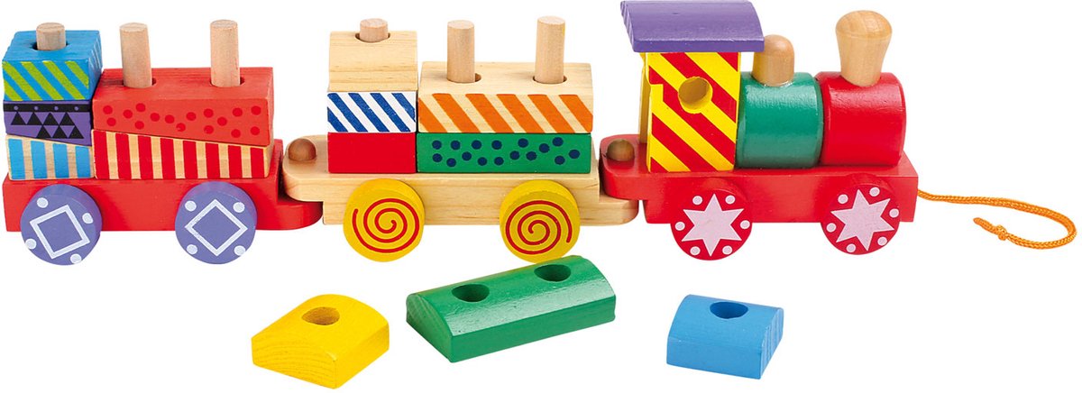 Small foot - houten stapelblokken trein, 16dlg.