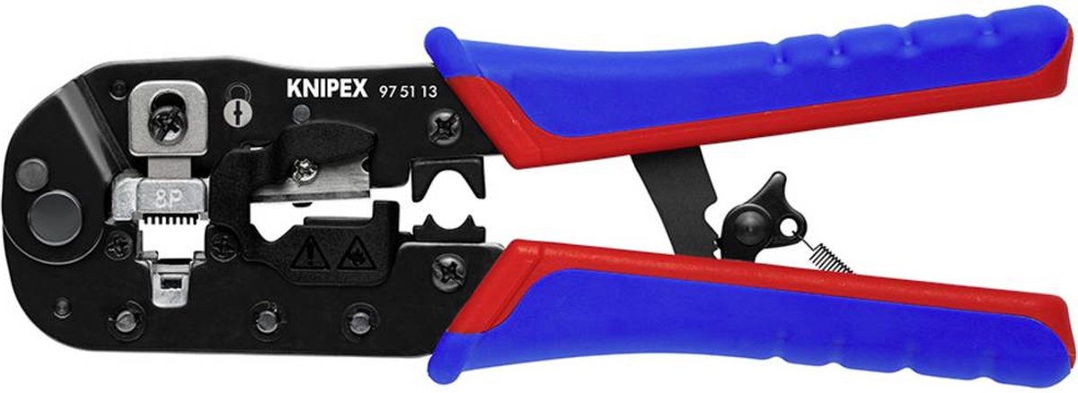 Knipex crimpzange für rj45-westernstecker 97 51 13 krimptang
