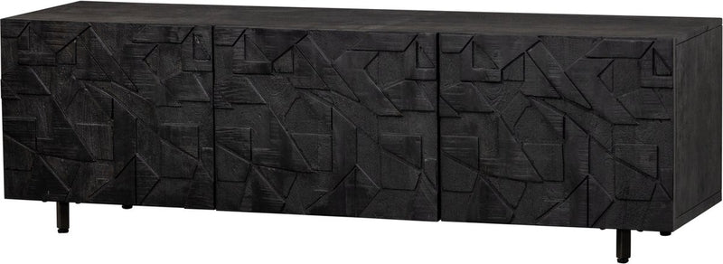 Woood counter tv-meubel - mango - zwart - 50x160x45
