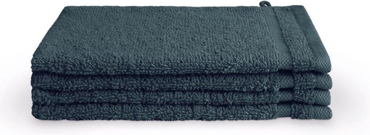 Byrklund handdoeken set - bath basics - 4-delig - 4x 16x21 - 100% katoen - donker blauw