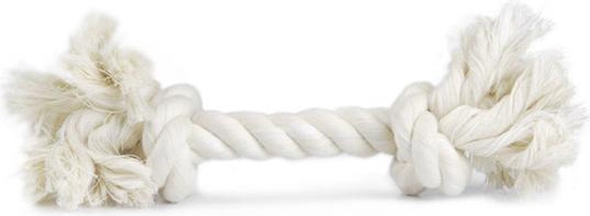 Beeztees flostouw - hondenspeelgoed - wit - groot - ca. 240 gram