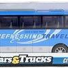 Cars trucks vehicool reisbus blauw frictie - 32cm