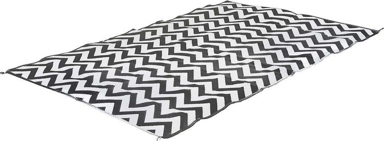 Bo-camp - chill mat - wave - l - zwart wit