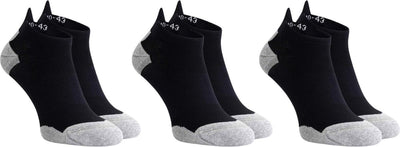 Rogelli core dames en heren 3 pack korte hardloopsokken - zwart grijs