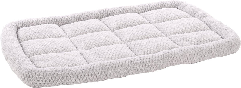 Flamingo hondenkussen – benchkussen – extra zacht hondenkussen 100,5 x 63,5 cm – geschikt voor hondenbench en kattenkussen – jacquard rechthoekig grijs