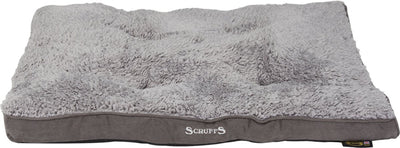 Scruffs cosy - comfortabel hondenkussen - met imitatie suède buitenvoering en superzachte binnenvoering - grijs - 82 x 58 cm