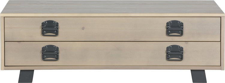 Woood derby salontafel - grenen - smoke - 35x110x62