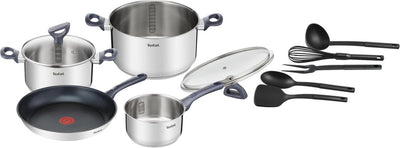 Tefal daily cook - pannenset - 11-delig - inductie - rvs - geschikt voor alle warmtebronnen
