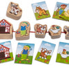 Janod houten rijgspel educatief speelgoed 13-delig multi kleuren.