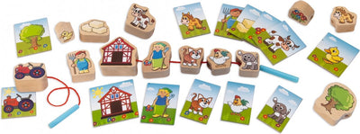 Janod houten rijgspel 13dlg.