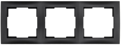 Ion industries e1 afdekraam 3-voudig - verticaal horizontaal - 224 x 80 x 11 mm - mat zwart