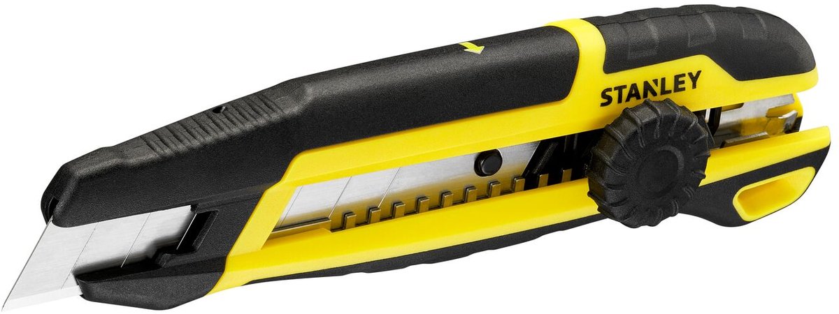 Stanley stht10500-0 - breekmes - 18mm - roestvrij staal - ergonomische handgreep