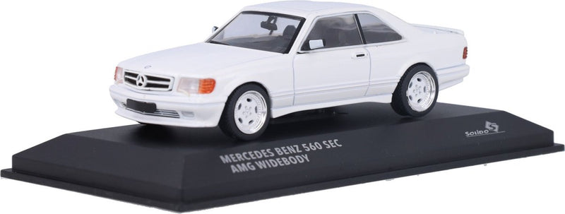 Geen automerk mercedes-benz 560 sec amg 'wide body' solido modelauto 1:43 1990 s4310904 schaalmodel