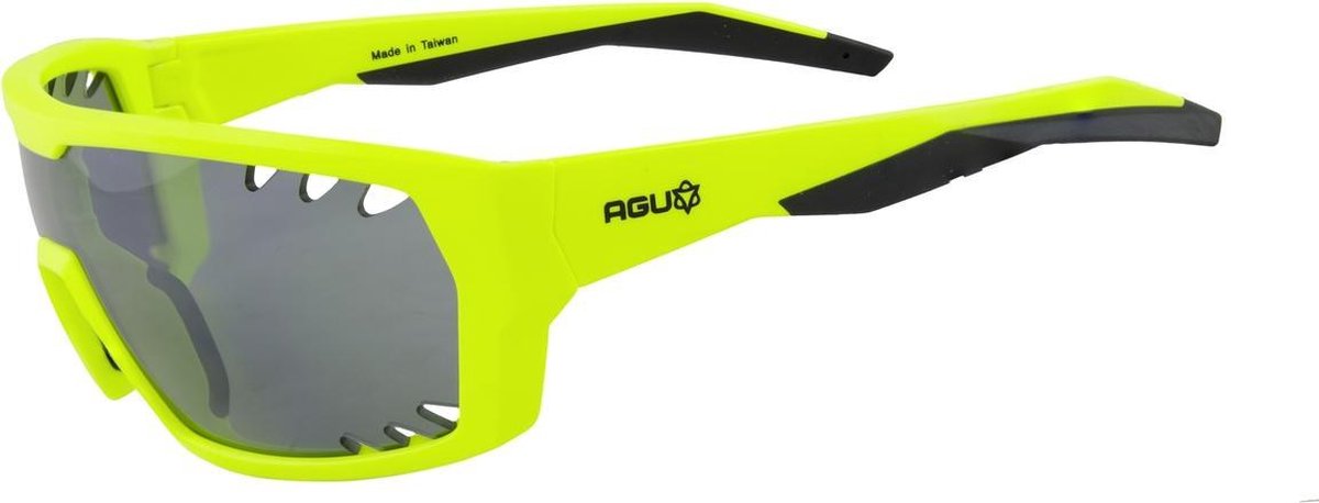 Agu beam fietsbril geel smoke lens