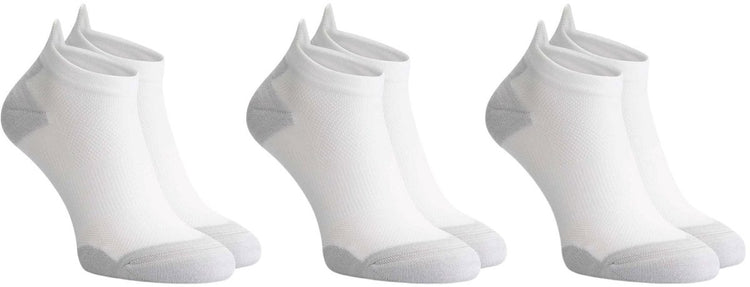 Rogelli core dames en heren 3 pack korte hardloopsokken - wit grijs