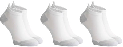 Rogelli core dames en heren 3 pack korte hardloopsokken - wit grijs