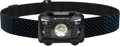 Superfire hl06 hoofd zaklamp, met touchless schakelaar, usb, 500lm, 130m