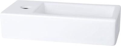 Differnz helios fontein - links - 37.5 x 18.5 x 9 cm - keramiek - wit