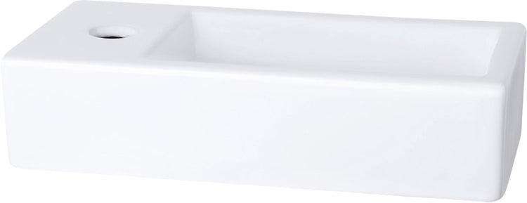 Differnz helios fontein - links - 37.5 x 18.5 x 9 cm - keramiek - wit