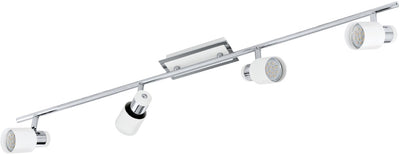 Eglo davida - plafondspots - 4 lichts - chroom, wit