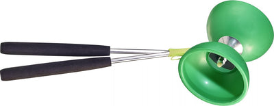 Acrobat rubber diabolo met stokken - donkergroen