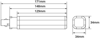 Philips corepro pl-c led 8.9w 1100lm - 840 koel wit | 2-pin - vervangt 26w
