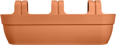 Elho vibia campana easy hanger xxl 70 - plantenbak voor balkon - balkonbak - 100% gerecycled plastic - l69 x b26.8 x h23.7 cm - terra