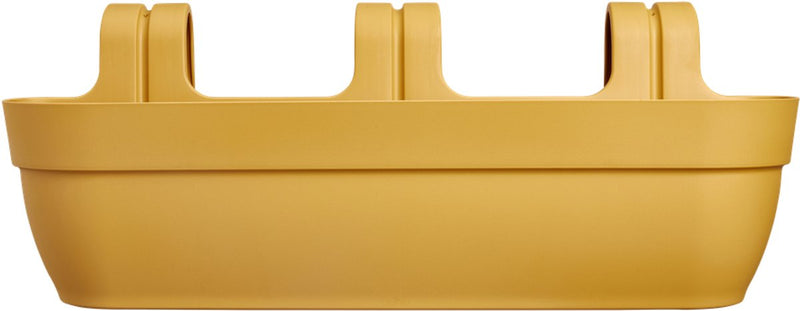 Elho vibia campana easy hanger xxl 70 - plantenbak voor balkon - balkonbak - 100% gerecycled plastic - l69 x b26.8 x h23.7 cm - honinggeel