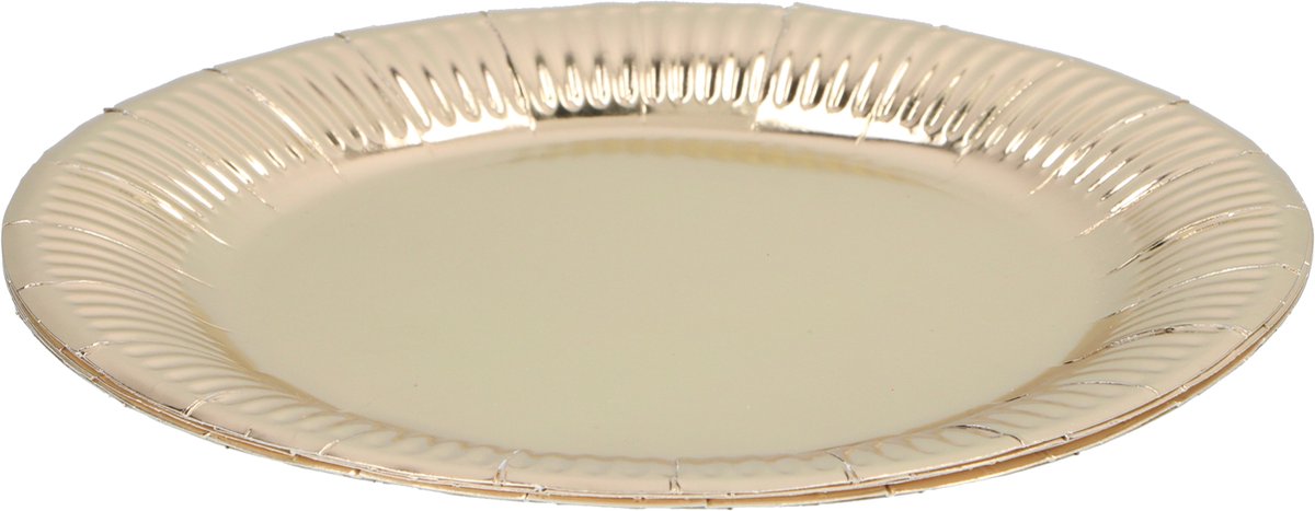 Partycasa wegwerpbordjes - zilver of goud - 6 stuks - 23cm