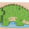 Bigjigs speelgoed houten puzzel 3d krokodil - bigjigs