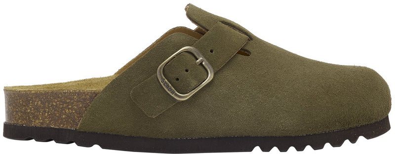 Scholl fae new suede sa womens khaki falso clogs - khaki - maat 37