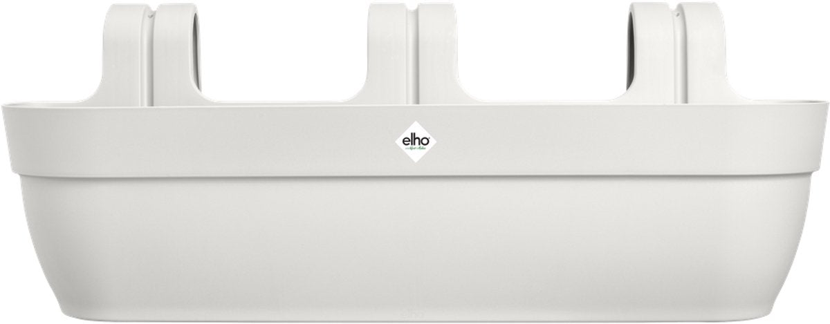Elho vibia campana easy hanger xxl 70 - plantenbak voor balkon - balkonbak - 100% gerecycled plastic - l69 x b26.8 x h23.7 cm - zijdewit