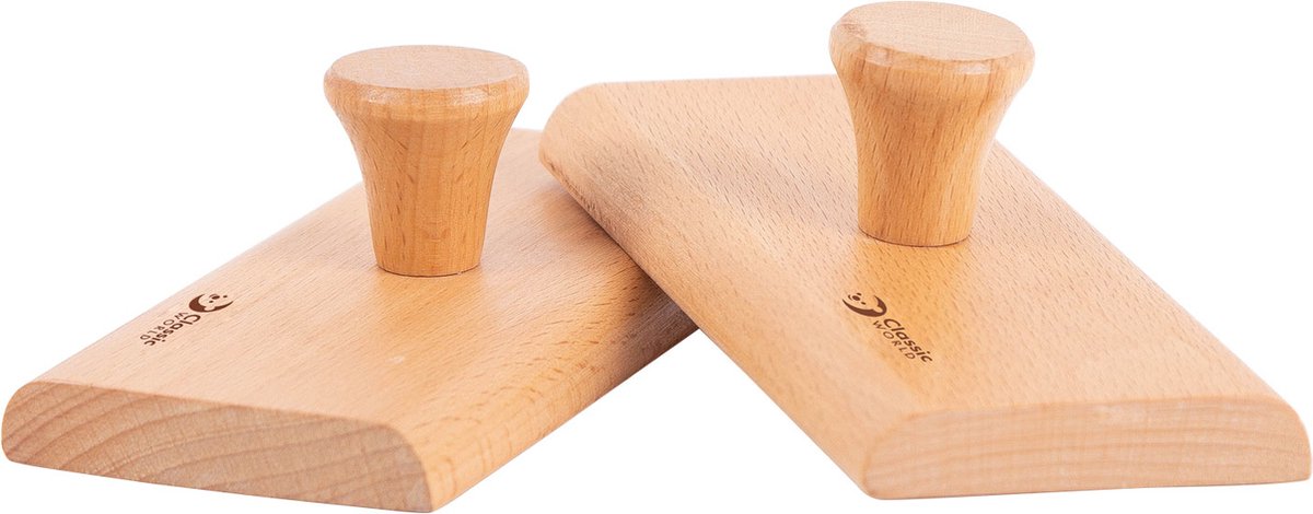 Classic world houten percussie zandblokken - muziekinstrument voor kinderen.