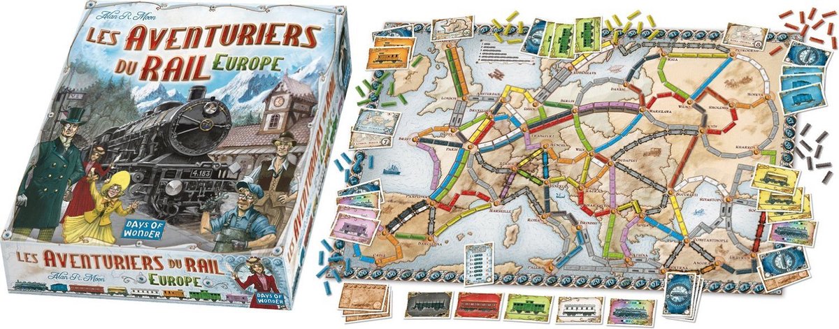 Days of wonder ticket to ride europe – franstalig bordspel – voor 2-5 spelers vanaf 8 jaar – 30 tot 60 minuten speelduur