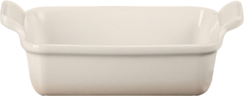 Le creuset ovenschaal 19 cm - 1,1 l - aardewerk - meringue - rechthoek
