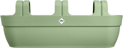 Elho vibia campana easy hanger xxl 70 - plantenbak voor balkon - balkonbak - 100% gerecycled plastic - l69 x b26.8 x h23.7 cm - pistachegroen