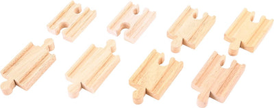 Bigjigs houten rails - mini, 8st.