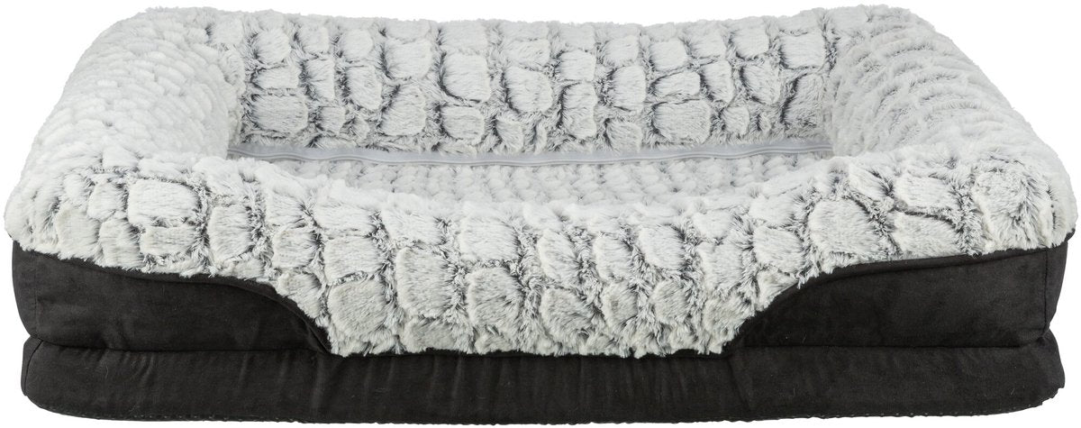 Trixie - vital hondenmand lino - hoekig - zwart grijs - 110x75 cm