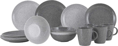 Gimex solid line servies - granite - grijs - 16-delig