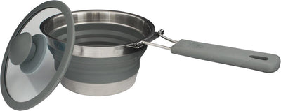 Eurotrail pan met deksel + inklapgrip - grey