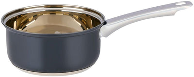 Alpina steelpan met deksel 1,2l - inductie - zilvergrijs rvs pan.