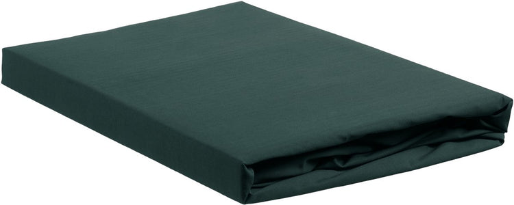 Ambiante katoen - splittopper hoeslaken - 180x220 - donker groen