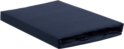 Ambiante katoen - splittopper hoeslaken - 160x200 - donker blauw
